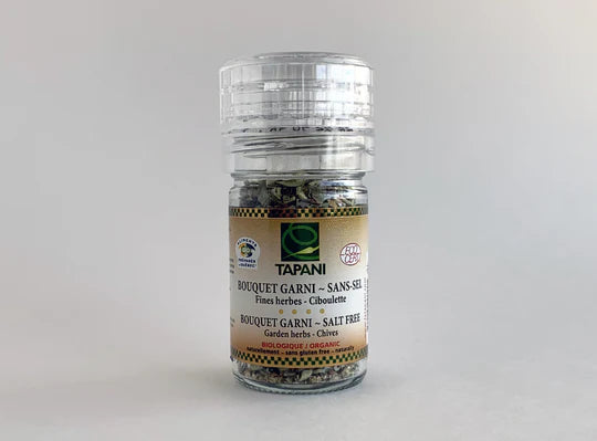 LA FINE FLEUR DE TAPANI   Salt-free, bouquet garni, garden herbs, Chives (salt grinder)   50ml