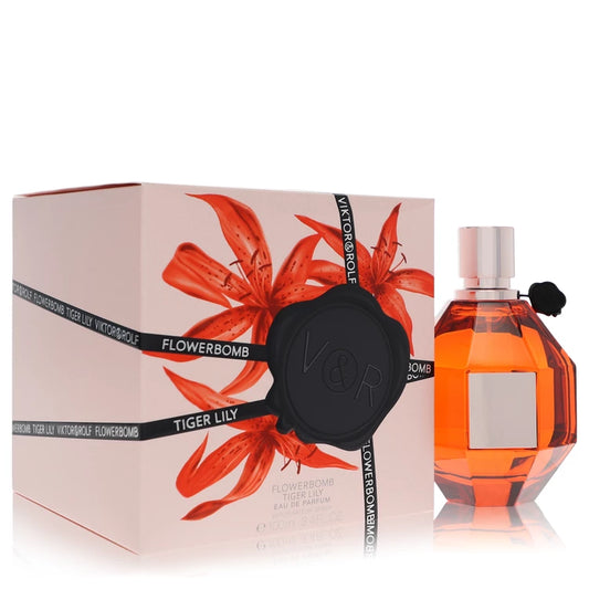 Flowerbomb Tiger Lily Eau De Parfum Spray By Viktor & Rolf 3.4 oz Eau De Parfum Spray