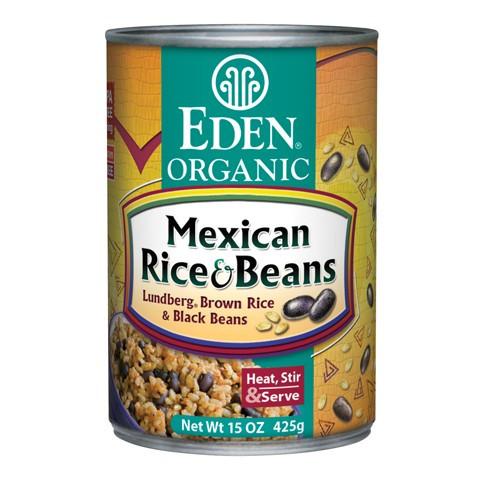 EDEN FOODS    Org Mexican Rice& Black Beans398mL