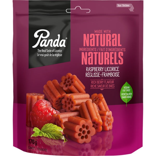 PANDA NATURAL LICORICE    Raspberry Licorice Bag 170g