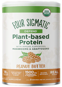 FOUR SIGMATIC   Plant-Based Protein with Superfoods - Peanut Butter - 15 servings   600 g / 21.16 oz