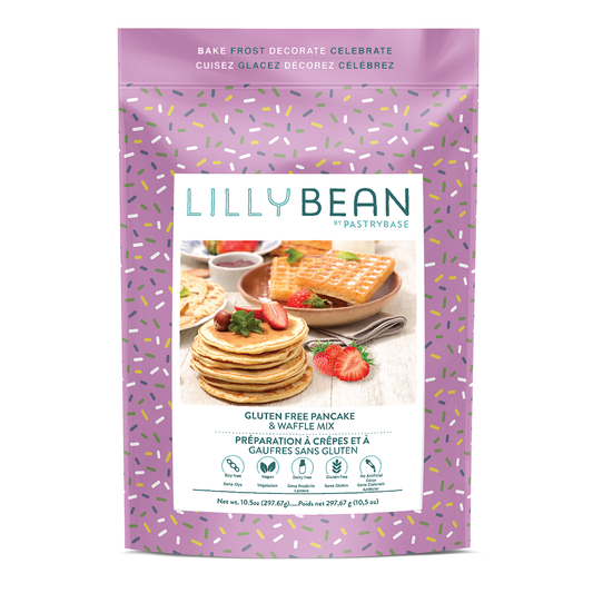 LILLY BEAN    Gluten Free Vegan Baking Mix & Frosting    LILLY BEAN    Gluten Free Vegan Baking Mix & Frosting    Lemon Pancake Waffle Mix 297g