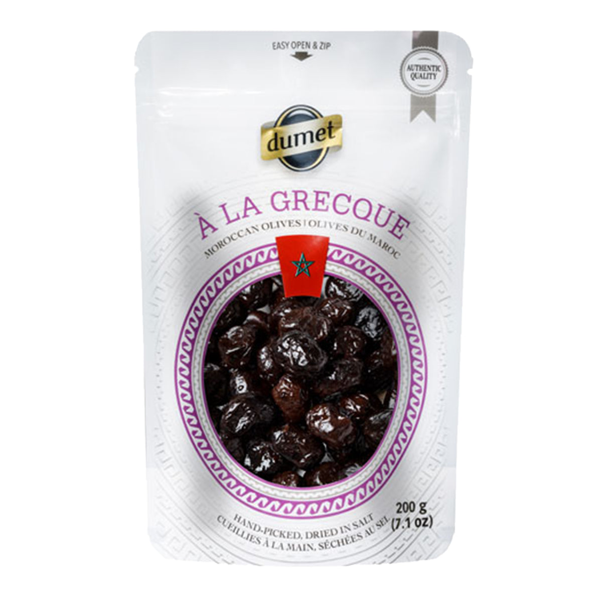 DUMET   -    Moracco Black Olive, with Pit, A La Grecque     200g