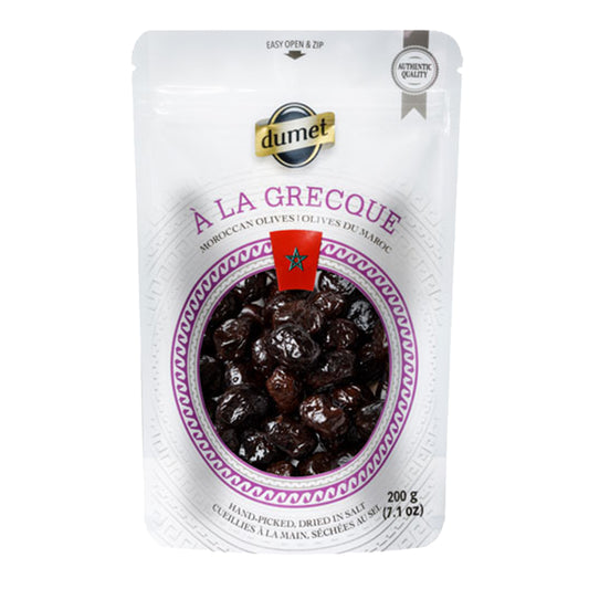DUMET   -    Moracco Black Olive, with Pit, A La Grecque     200g
