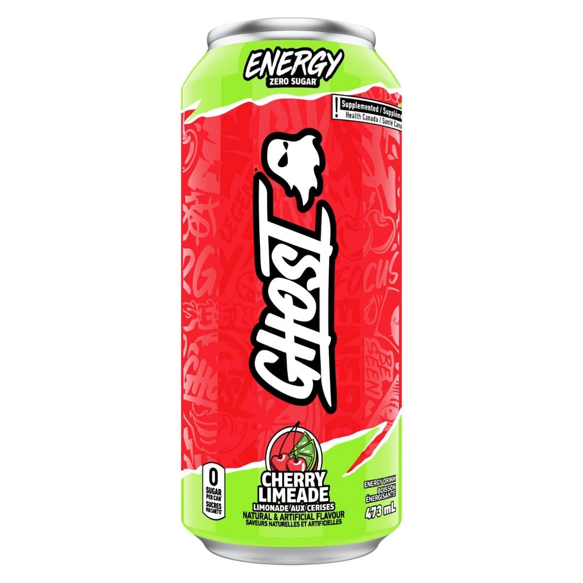 Ghost    Ghost Energy    Flavour: Cherry Limeade 
Container Size: 473 mL    Pack of 12