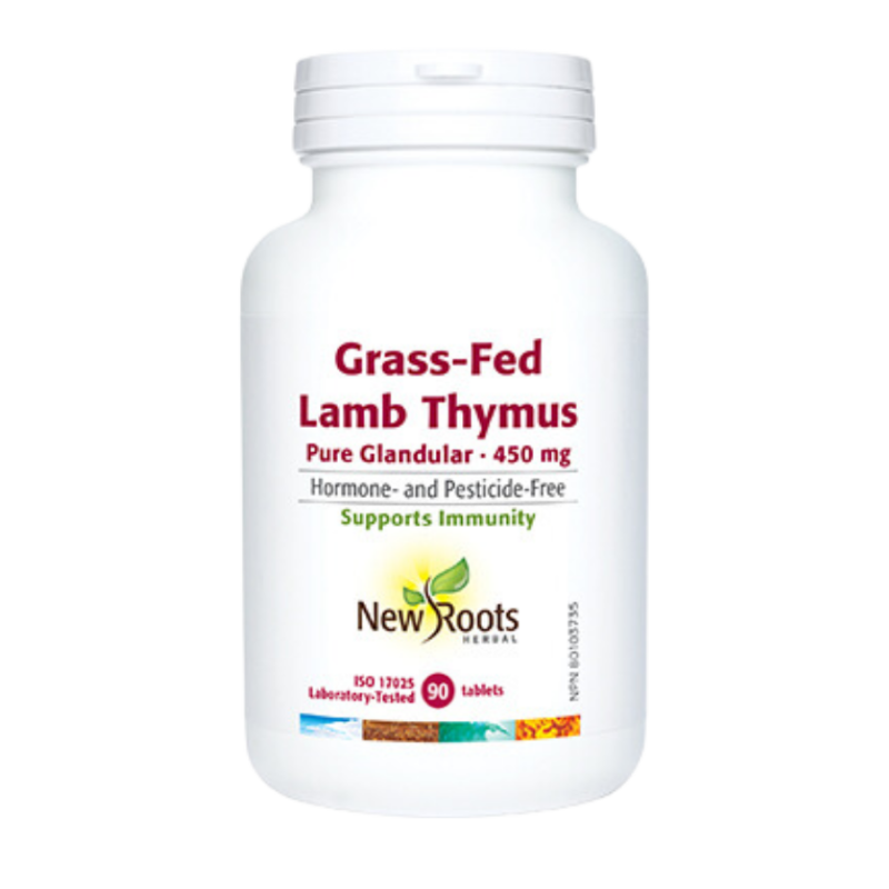 NEW ROOTS    Grass-Fed Lamb Thymus Pure Glandular · 450 mg    90 tablets