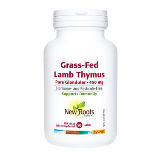 NEW ROOTS    Grass-Fed Lamb Thymus Pure Glandular · 450 mg    90 tablets