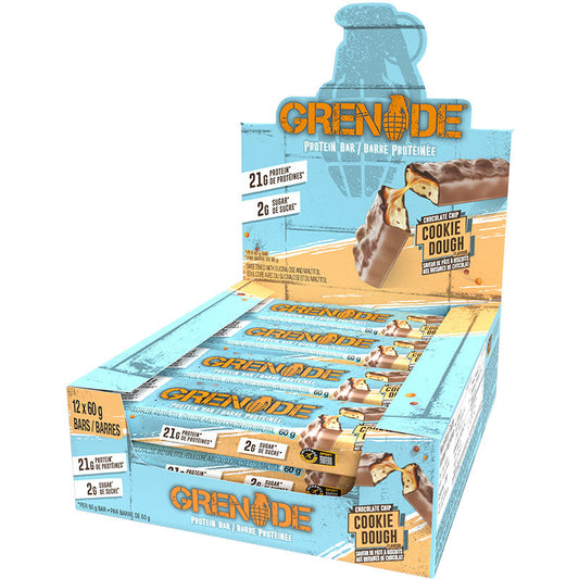 Grenade   Chocolate Chip Cookie Dough  12*60G BARS