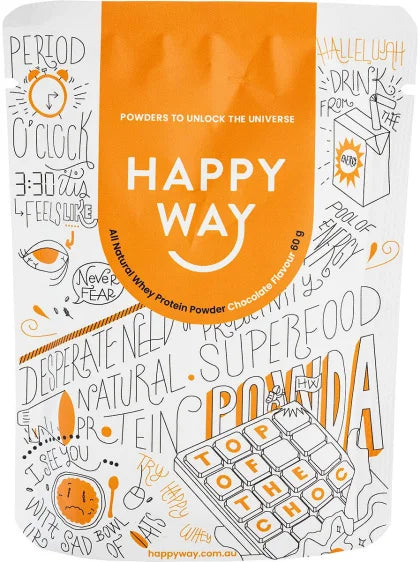 Happy Way - Choc Whey Protein Powder  6 x 60g