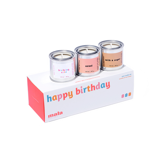 Mala - Happy Birthday Giftset (3 x 3.8 oz Candles)