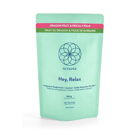 NIYAMA   Hey Relax Magnesium Relaxation Powder - Dragon Fruit & Prickly Pear   216g   Dragon Fruit & Prickly Pear