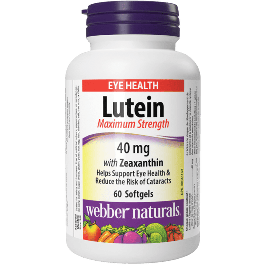 Webber Naturals - Lutein with Zeaxanthin Maximum Strength 40 mg - 60 Softgels