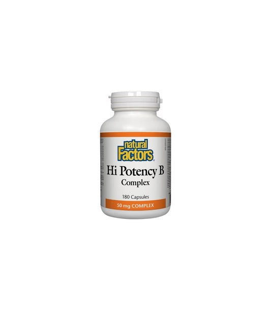 Natural Factors   Hi Potency B 50 mg Complex   180 capscaps