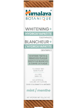 Himalaya Wellness    Himalaya Toothpaste Hydroxyapatite Whitening (Bilingual)    Flavour: Mint 
Container Size: 113 g    Each