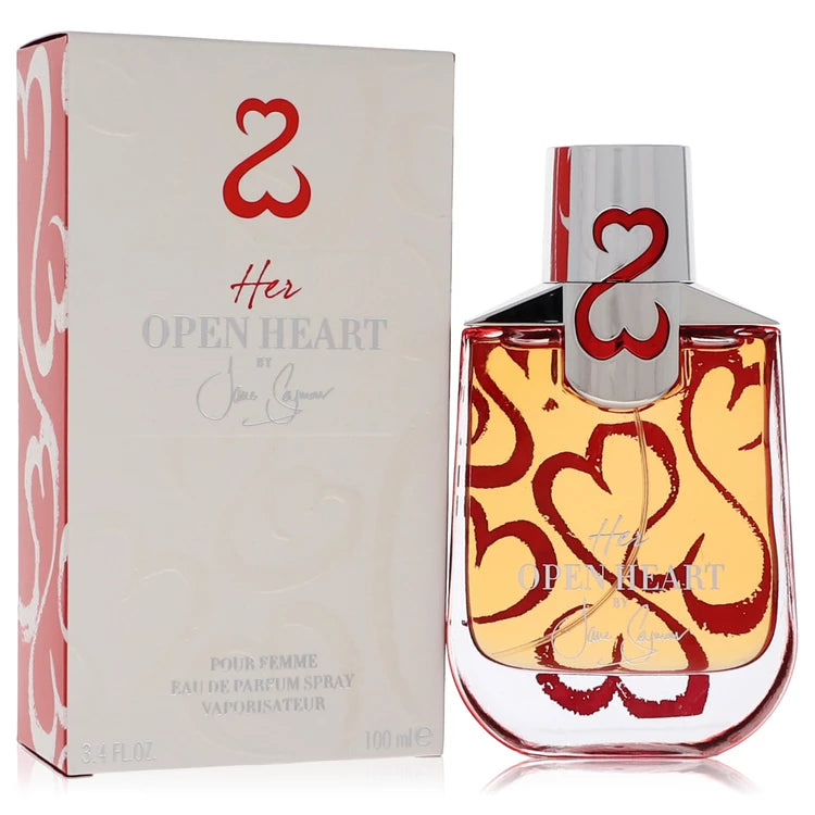 Her Open Heart Eau De Parfum Spray with Free Jewelry Roll By Jane Seymour 3.4 oz Eau De Parfum Spray with Free Jewelry Roll