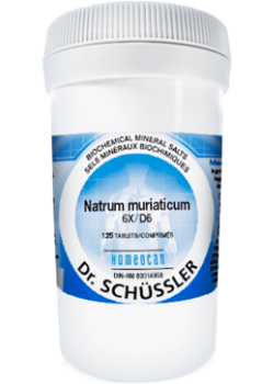 SCHÜSSLER MINERAL TISSUE SALTS    N°9 Natrum muriaticum    NO.9-125 6X