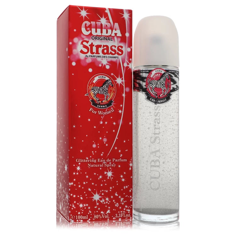 Cuba Strass Zebra Eau De Parfum Spray By Fragluxe 3.4 oz Eau De Parfum Spray