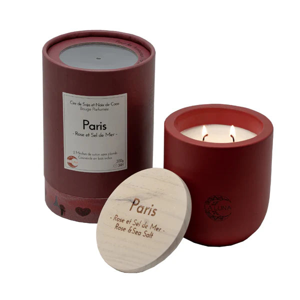 LA LUNA     Paris Rose & Sea Salt Candle 56g