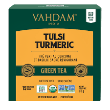 Vahdam Teas - Vahdam Tea - Tulsi Turmeric Green 6 x 15ct