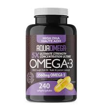 AQUAOMEGA    High DHA Fish Oil Omega3    5X High DHA - 240 softgels