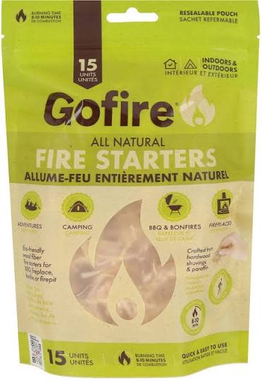 GOFIRE FIRE STARTER NATURAL 15 pack of 24