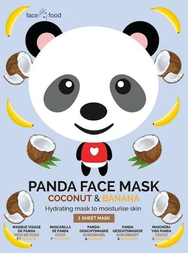 FACE FOOD MASK SHEET PANDA 27G pack of 12