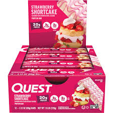 Quest   Quest Bar, Strawberry Shortcake, 12/box