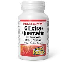 Natural Factors   C Extra + Quercetin 500 mg / 250 mg Bioflavonoids   90vcaps