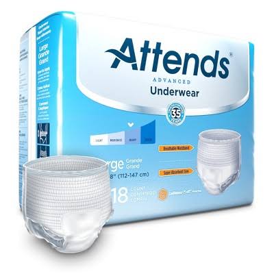 ATTENDS ADVANCED UNDERWEAR LG 18 pack of 4