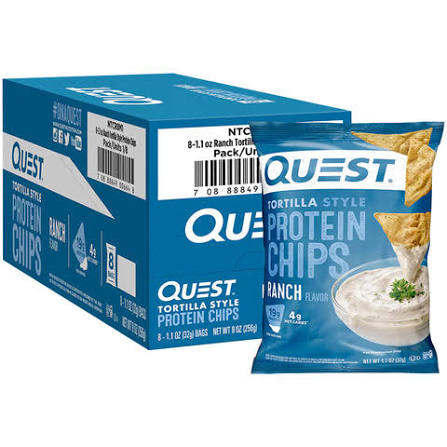 Quest   Quest Tortilla Chips, Ranch, 32g - 8/box