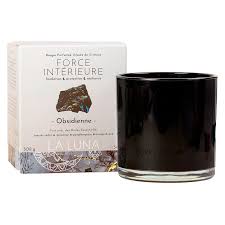 LA LUNA    Crystal Infused Candles    LA LUNA    Crystal Infused Candles    Inner Strength Obsidian 300g