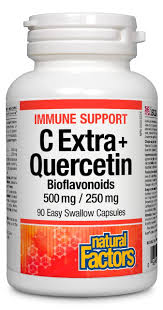 Natural Factors   C Extra + Quercetin 500 mg / 500 mg Bioflavonoids   90tabs