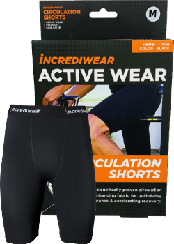 Incrediwear    Incrediwear Apparel Circulation Shorts    Colour: Black 
Clothing Size: Medium    Each