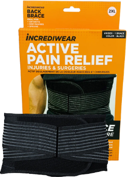 Incrediwear - Incrediwear Braces  - Back Brace Black Double Extra Large