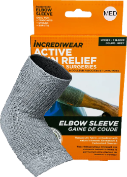 Incrediwear    Incrediwear Sleeves Elbow    Colour: Gray 
Clothing Size: Medium    Each