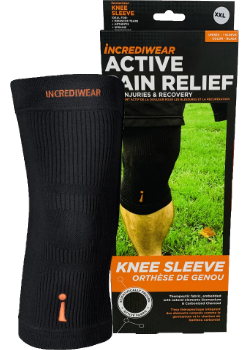 Incrediwear    Incrediwear Sleeves Knee    Colour: Black 
Clothing Size: Double Extra Large    Each