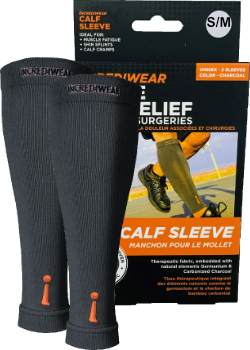 Incrediwear    Incrediwear Sleeves Pair of Calf    Colour: Dark Gray 
Clothing Size: Small / Medium    Each