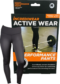 Incrediwear - Incrediwear Apparel Women's Performance Pants Black Medium