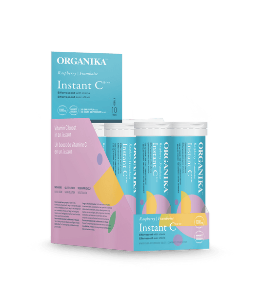 Organika   INSTANT VITAMIN C RASPBERRY 1000MG 10TAB BOX8