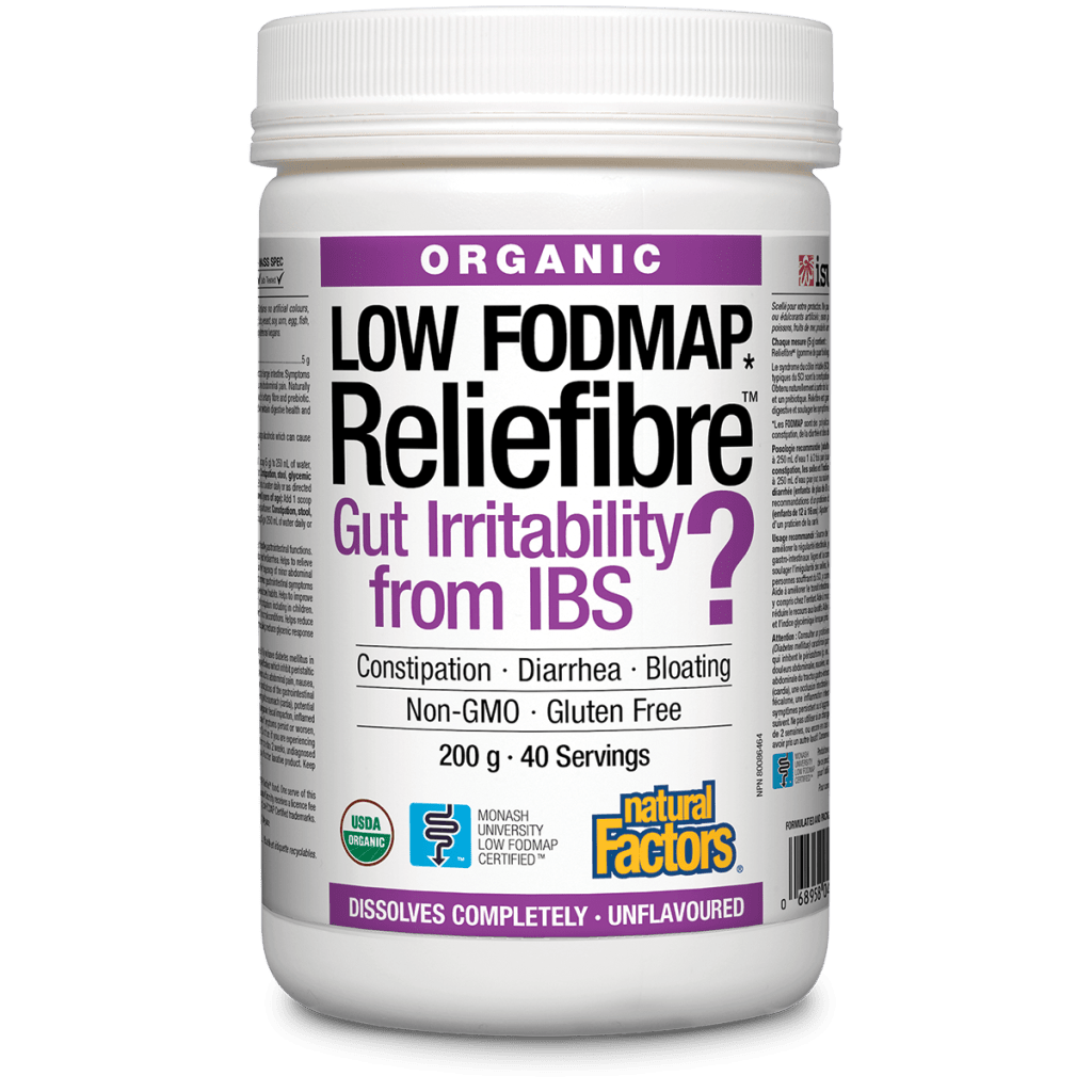 Natural Factors   Reliefibre Organic, Unflavoured   200 gpwd