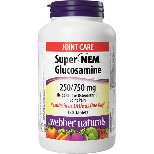 Webber Naturals - Super NEM® Glucosamine 250/750 mg - 180 Tablets