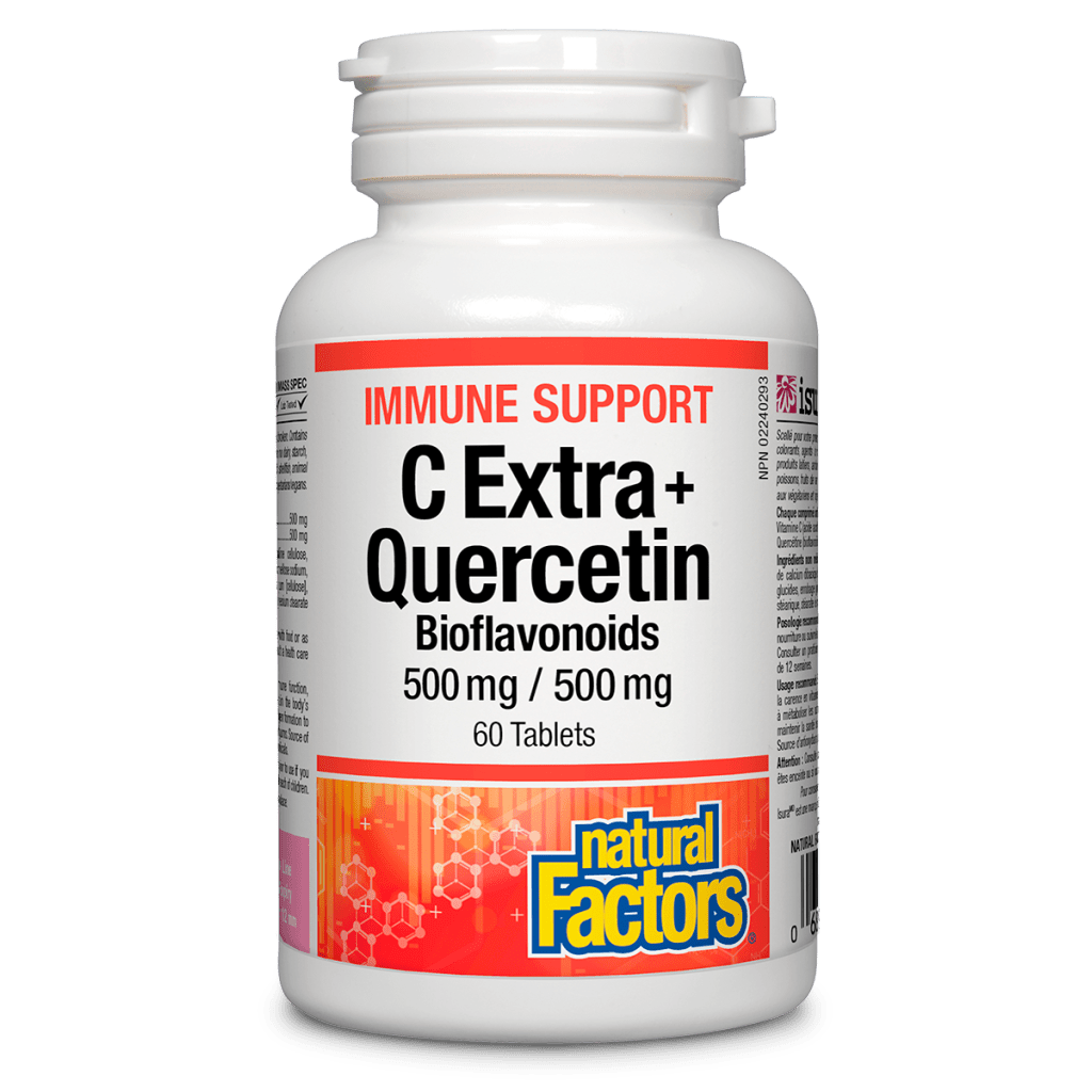 Natural Factors   C Extra + Quercetin 500 mg / 500 mg Bioflavonoids   60tabs