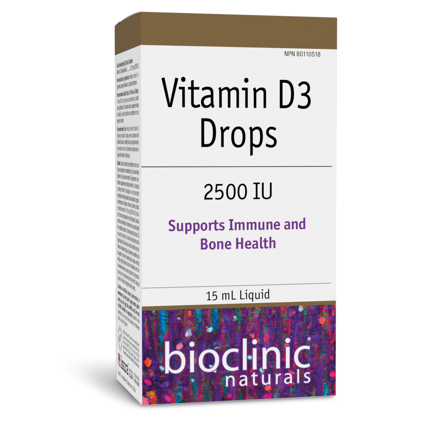 Bioclinic - Vitamin D3 Drops · 2500 IU - 15 ml Liquid