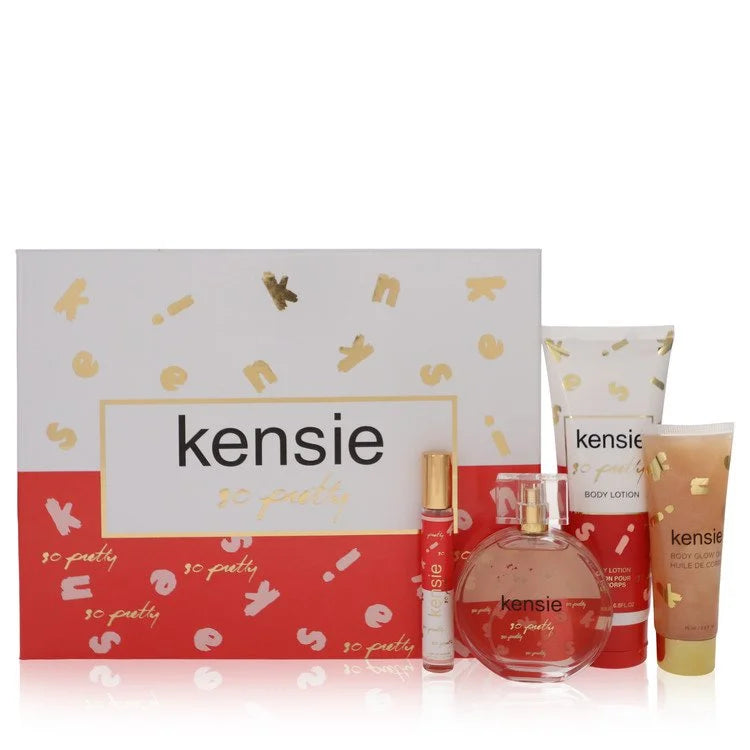 Kensie    Women    Kensie So Pretty    -- Gift Set - 3.4 oz Eau De Parfum Spray + .34 oz Mini EDP Spray + 2.5 oz Body Glow Oil + 6.8 oz Body Lotion