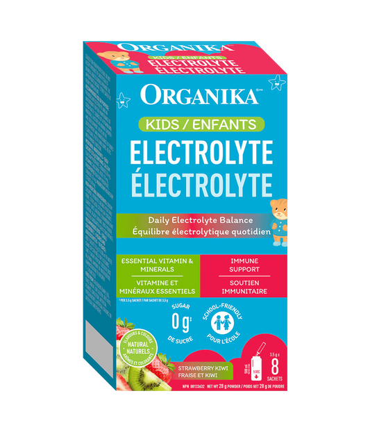 Organika   ELECTROLYTE STICK PACK KIDS STRAWBERRY KIWI DISPLAY BOX8