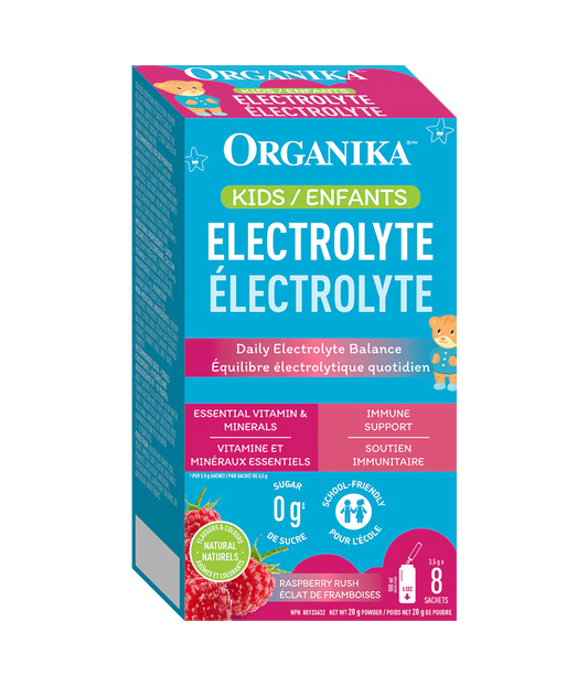 Organika   ELECTROLYTE STICK PACK KIDS RASPBERRY RUSH BOX8
