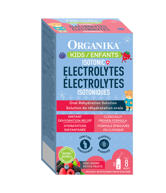 Organika   ELECTROLYTES STICK PACK ISOTONIC FOR KIDS VERY BERRY 6.5G DISPLAY BOX8