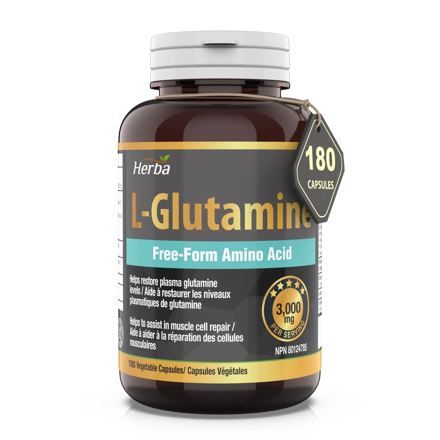Herba  L-Glutamine 750mg - 180 Capsules