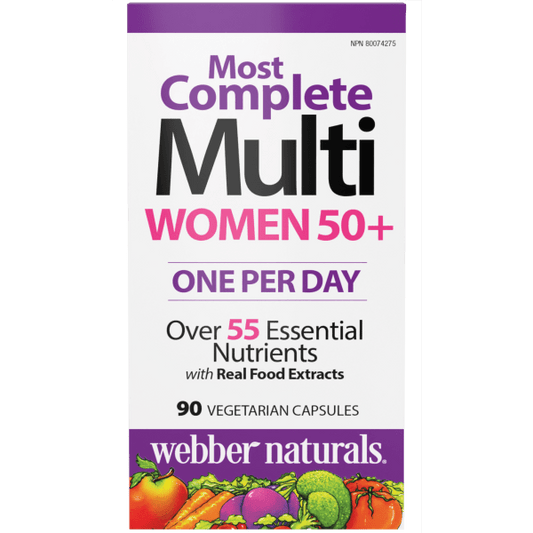 Webber Naturals - Most Complete Multi for Women 50+ - 90 Vegetarian Capsules