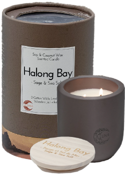 LA LUNA    Soy & Coconut Candles    LA LUNA    Soy & Coconut Candles    Halong Bay Sage SeaSalt Candle300g